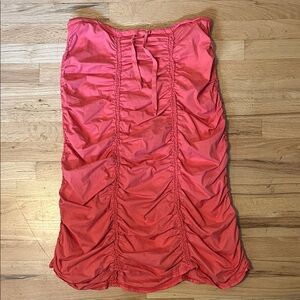 XCVI stretch poplin shirted panel skirt medium